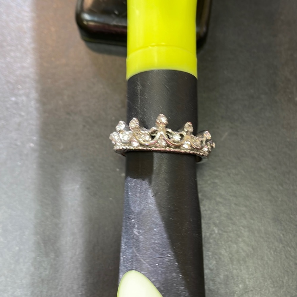 Silvertone Crown Ring